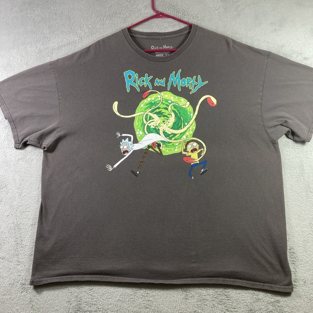 Rick and Morty Shirt Adult 3XL Graphic Tee Cartoon 2019 Adult Swim Short Sleeve